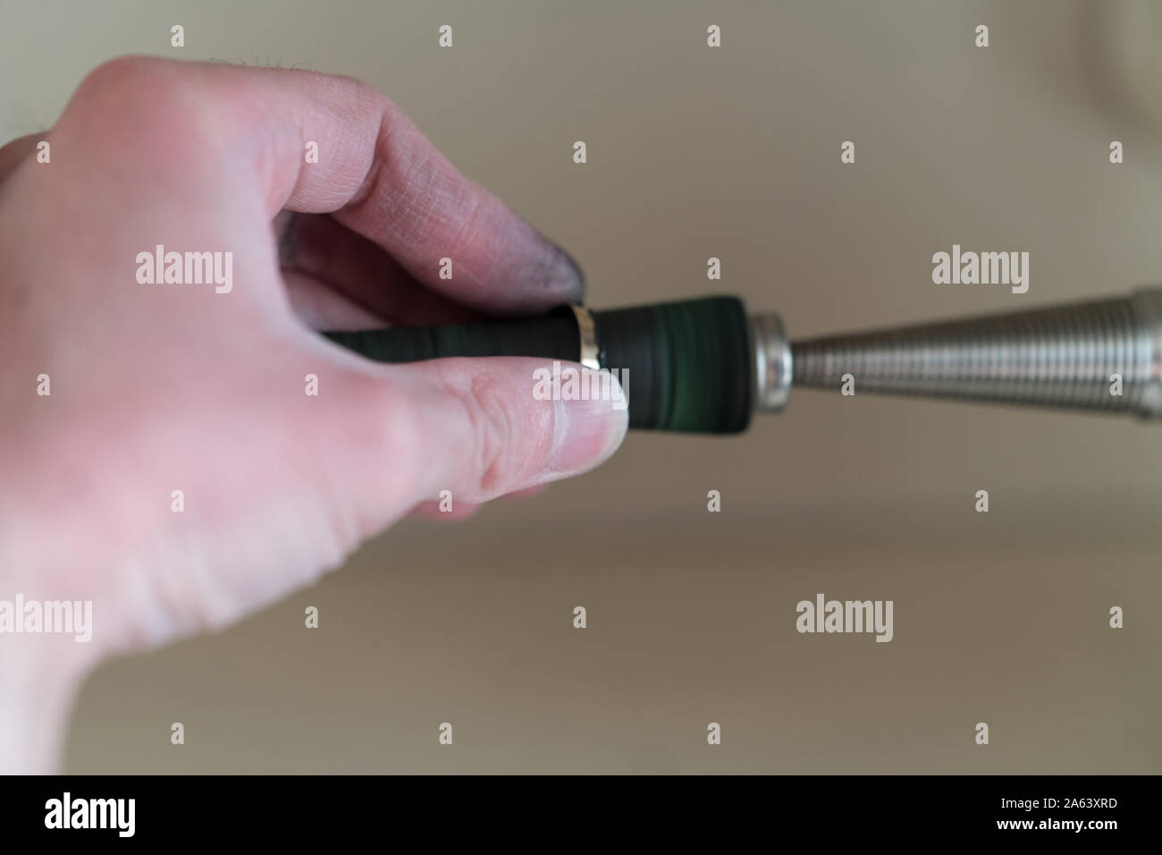 Jeweler Polishing A Gold Ring At Workbench Goldsmith Making A Ring At