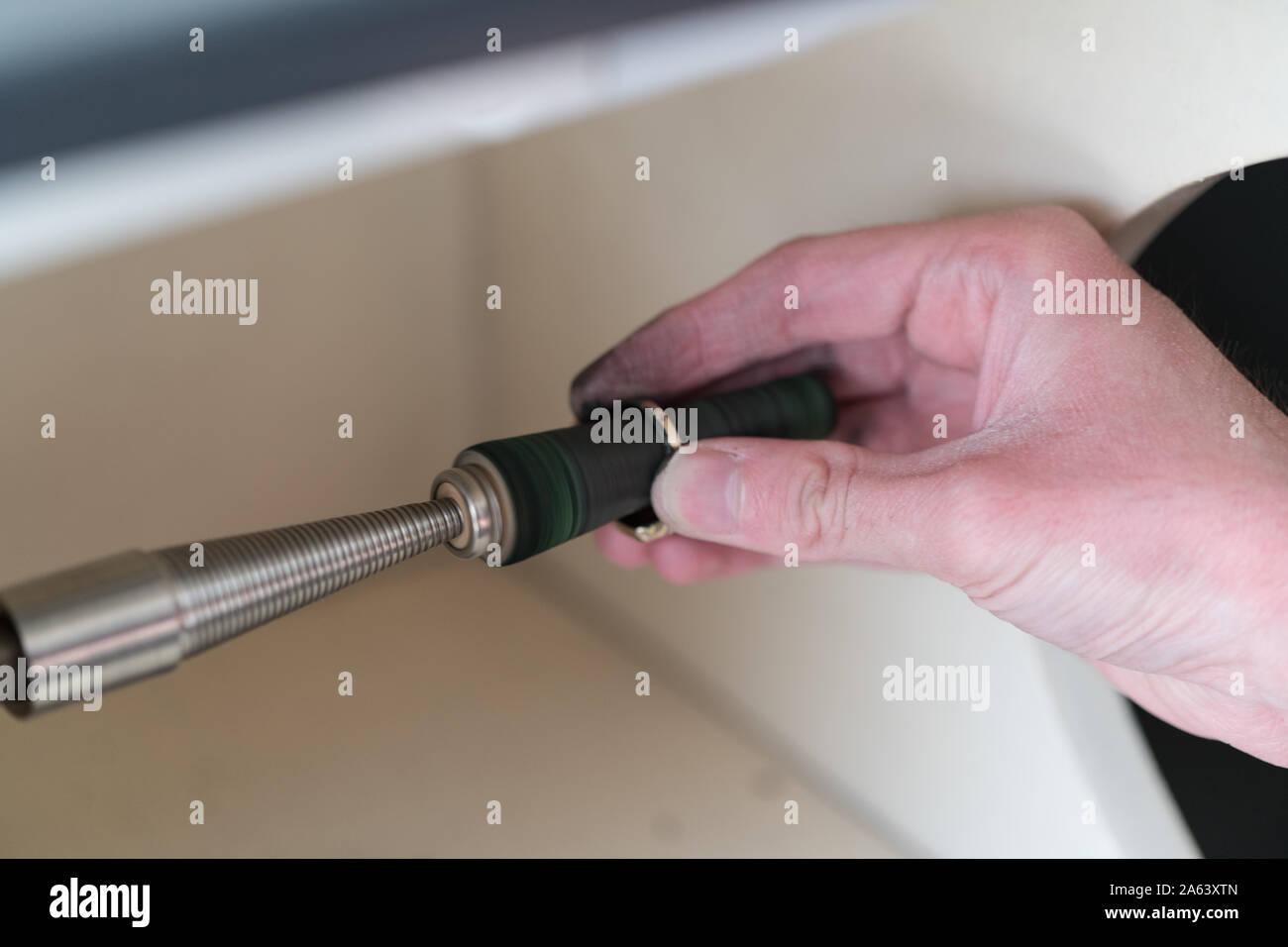 Jeweler Polishing A Gold Ring At Workbench Goldsmith Making A Ring At