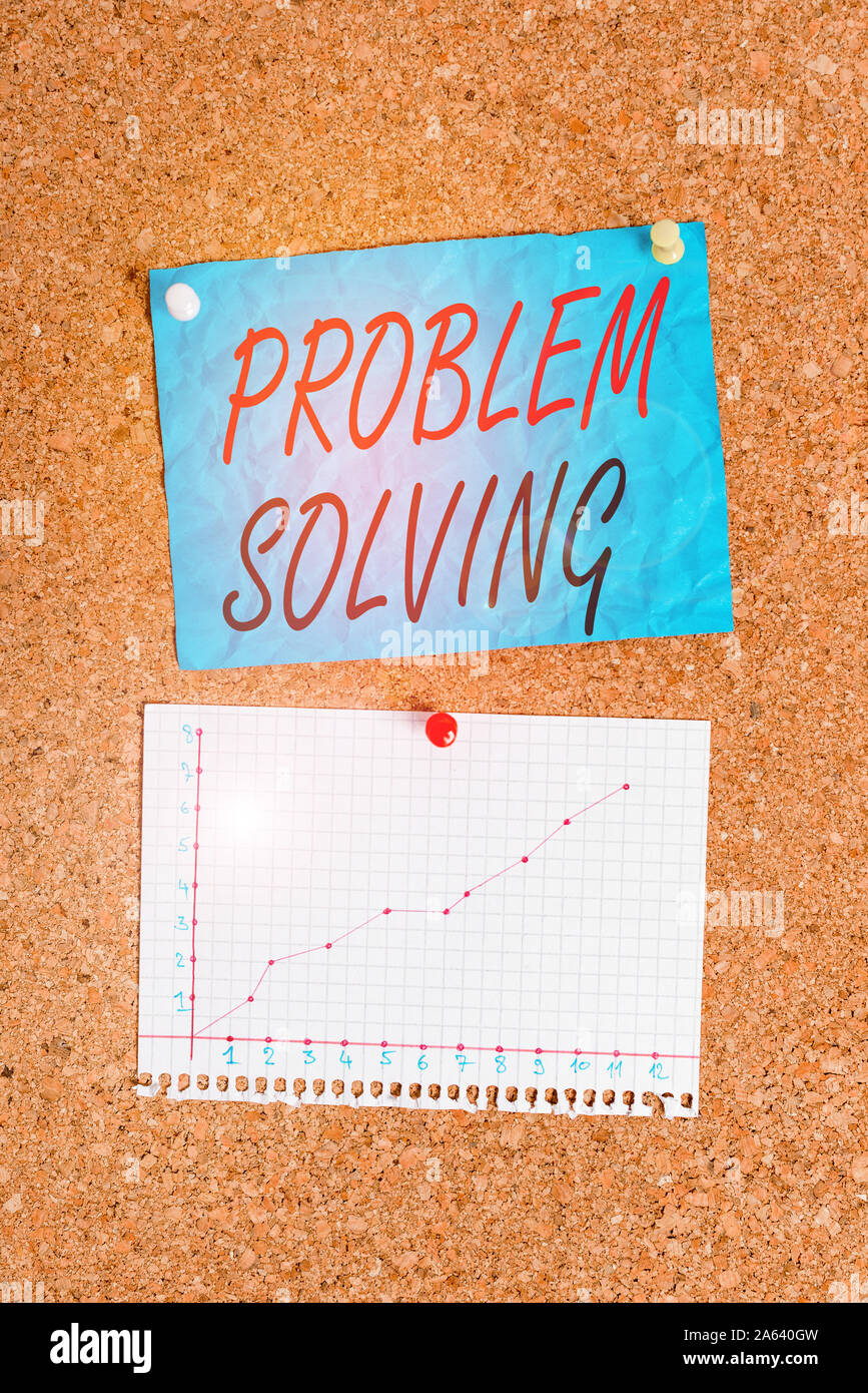 Writing note showing Problem Solving. Business concept for process of ...