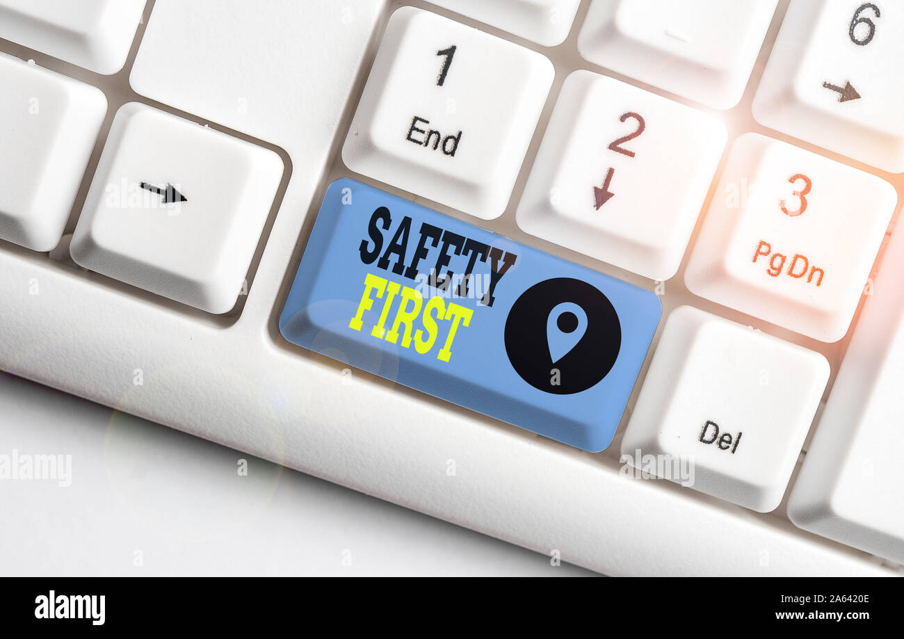 Safety First Meaning Warning Prevention Hi-res Stock Photography And 