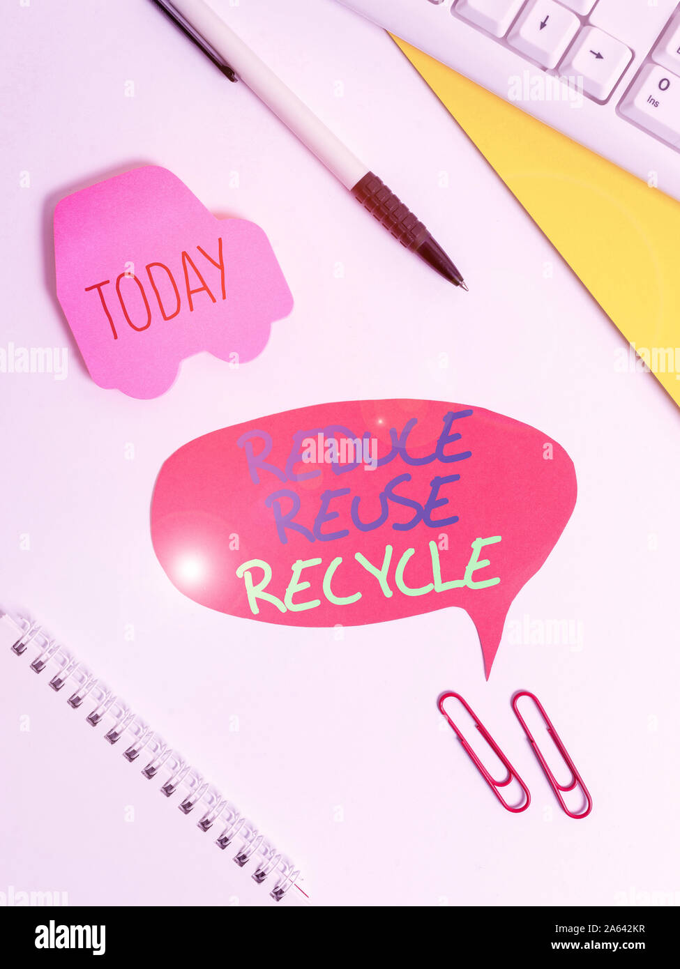 Text sign showing Reduce Reuse Recycle. Business photo showcasing ...