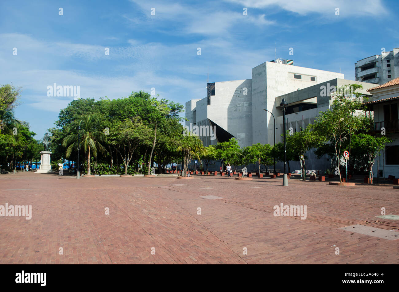 Simon Bolivar Park in Santa Marta Stock Photo