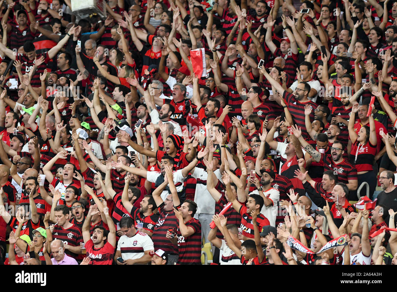 Rio De Janeiro, Brazil. 23rd Oct, 2019. Cheering singing during ...