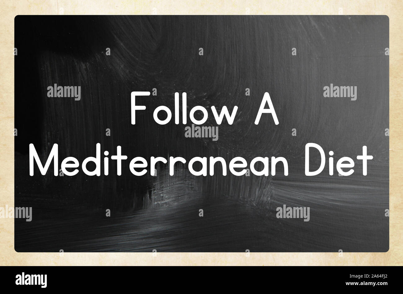 follow a mediterranean diet Stock Photo