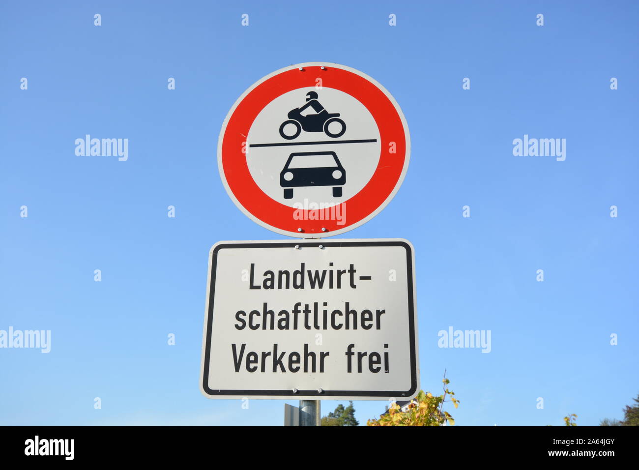 agricultural traffic free streetsign in Germany Stock Photo - Alamy