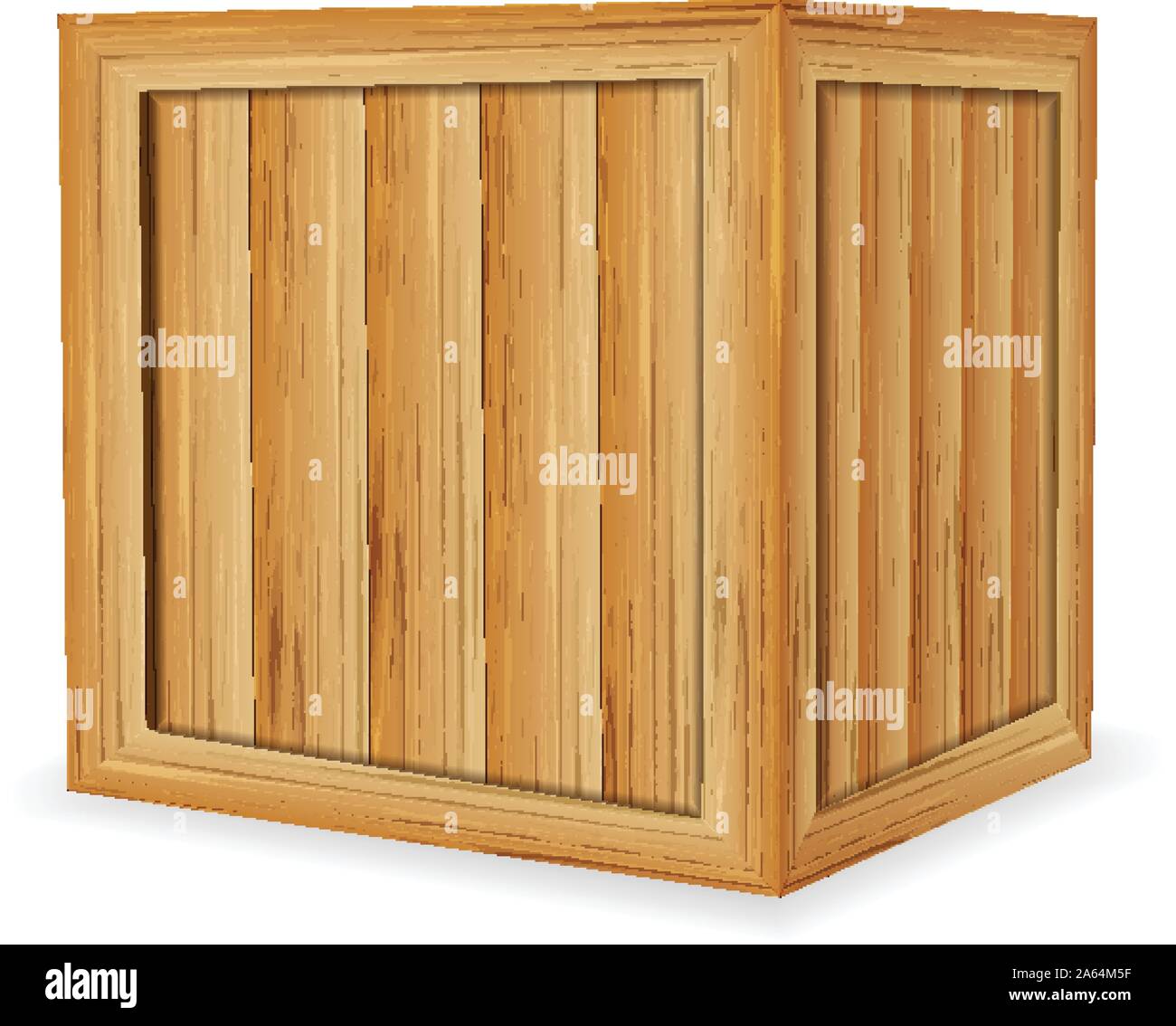 Wooden box on a white background. Vector illustration Stock Vector ...