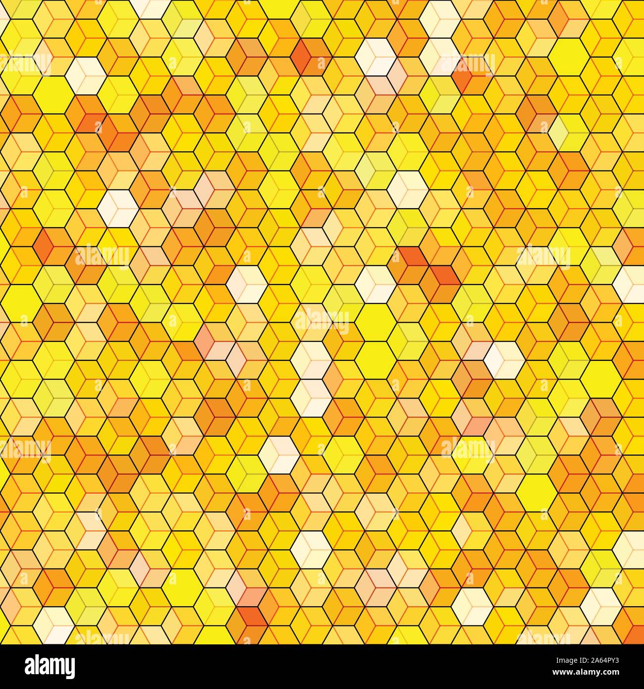 Abstract background with colorful hex polygons Stock Vector