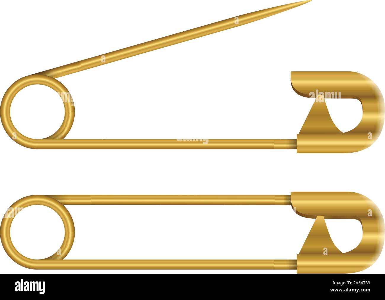 Safety pins on a white background Stock Vector Image & Art Alamy