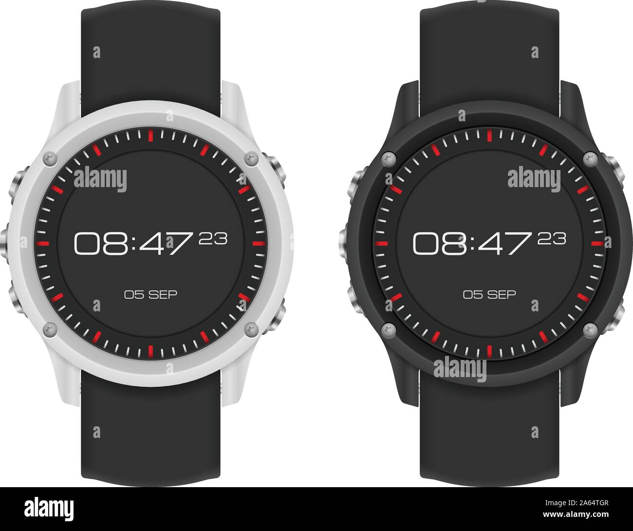 Watch set on a white background Stock Vector Image & Art - Alamy