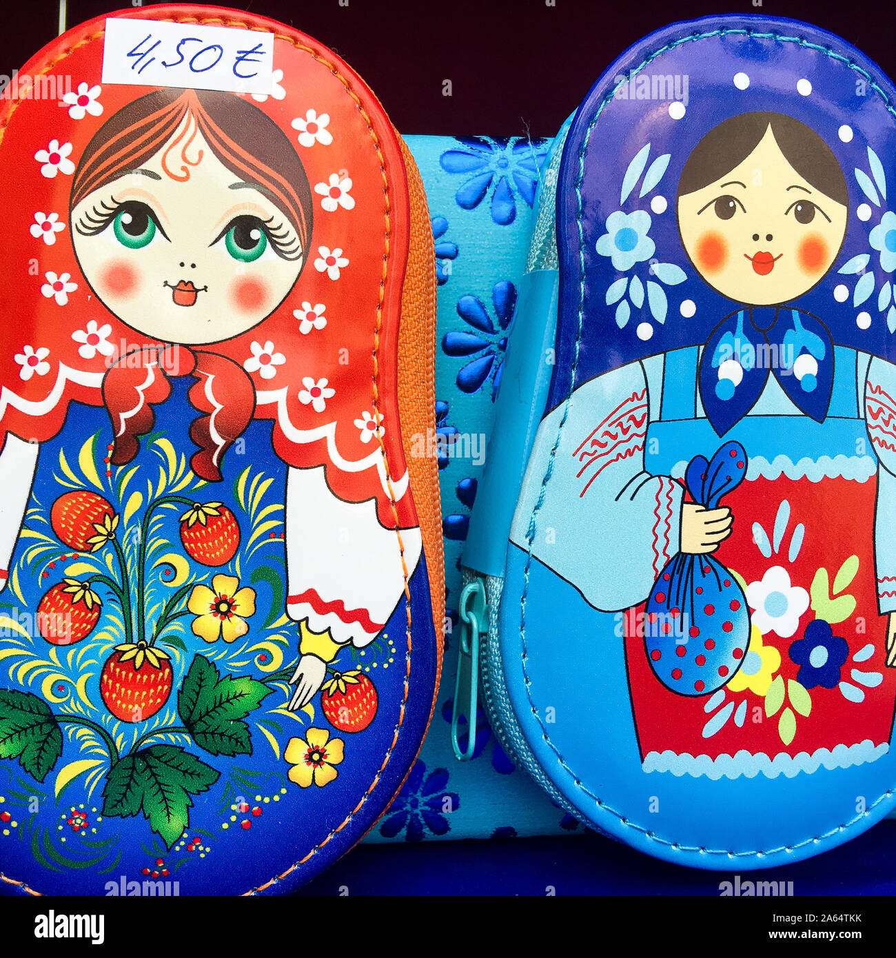 Russian dolls exposed in a russian products shop, Ljubljana, Slovenia