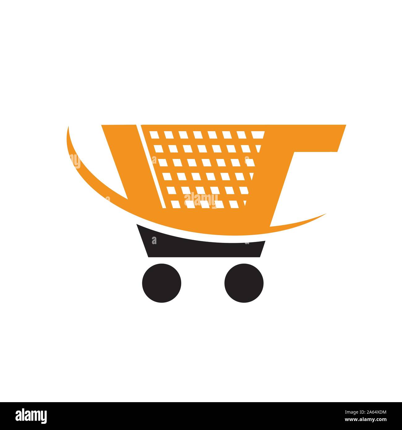 trolley shopping cart logo icon design shop symbol vector illustrations Stock Vector
