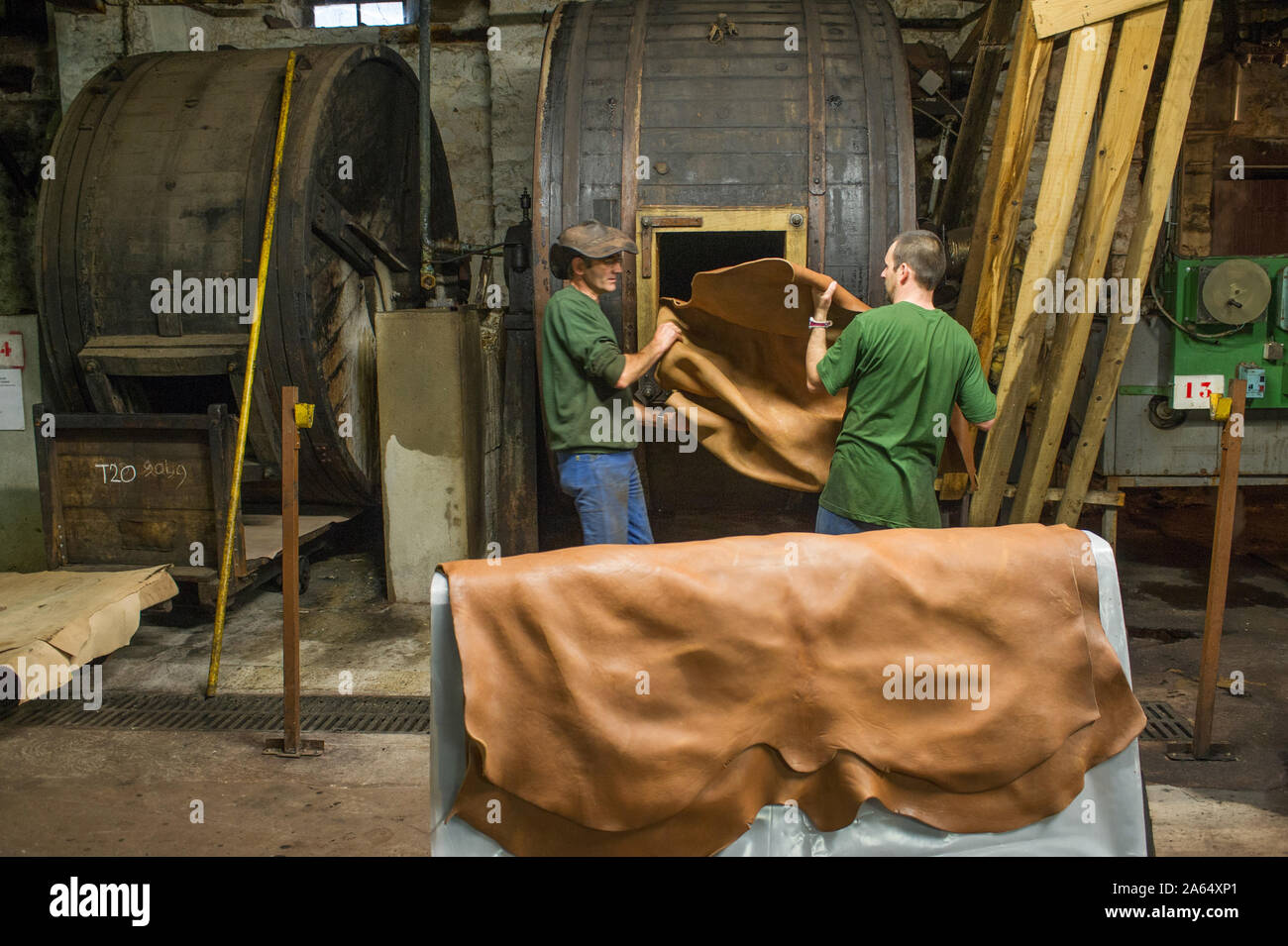 Bellac (central western France). Tannerie Gal, tannery specializing in
