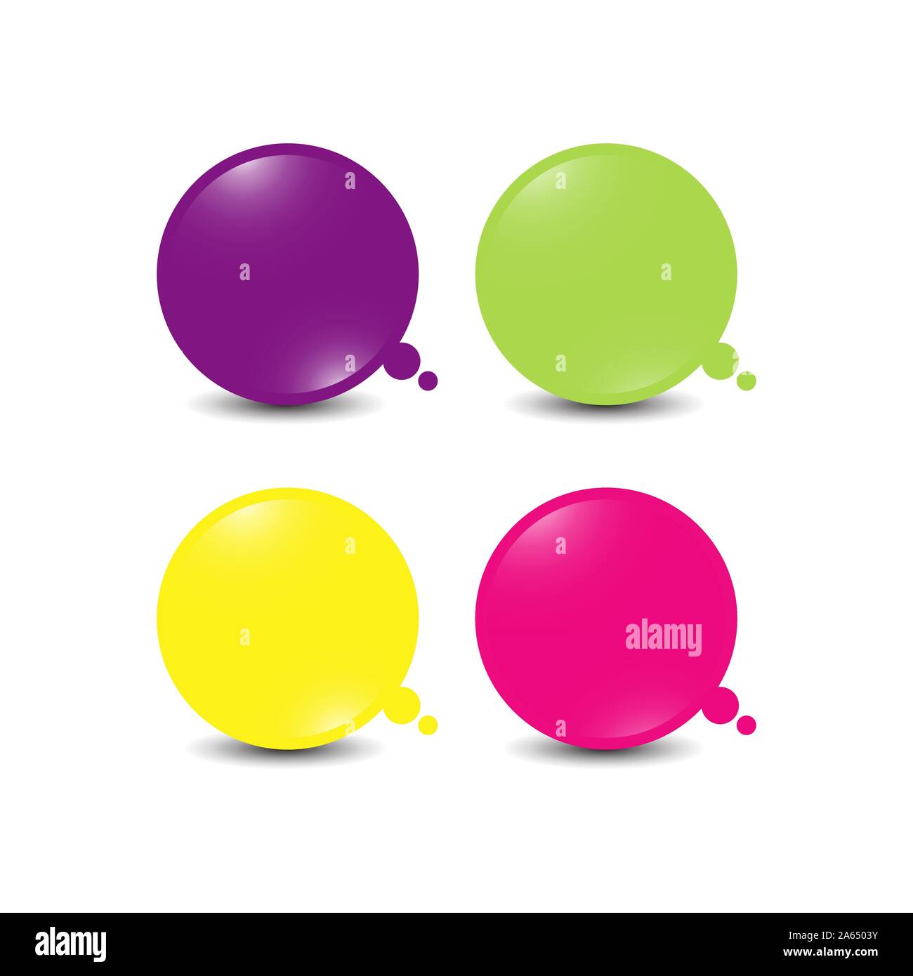 set of colorfull dialog balloons bubble think logo design vector icon Stock Vector