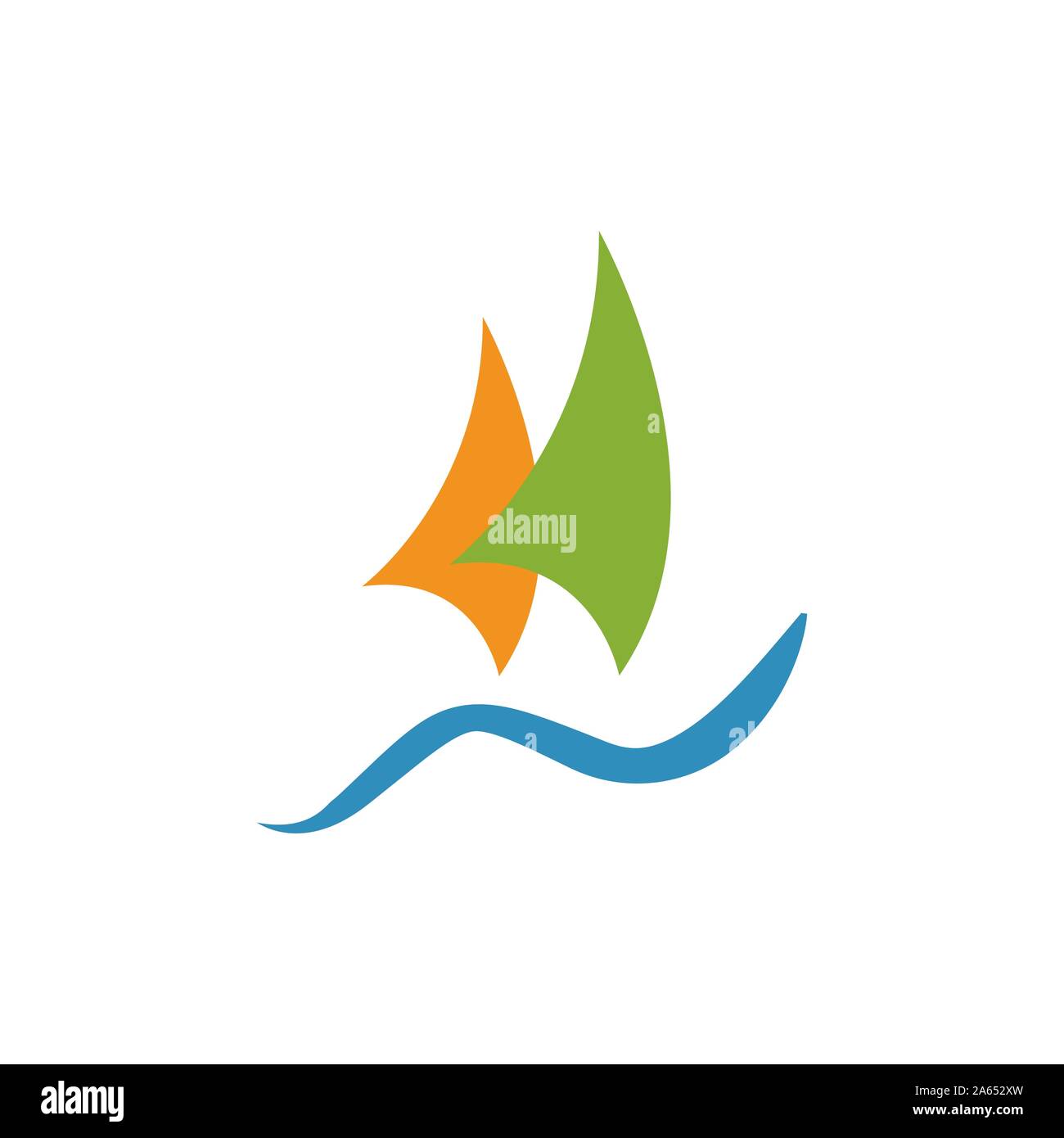 simple ship boat yacht sailing logo design vector illustrations Stock Vector