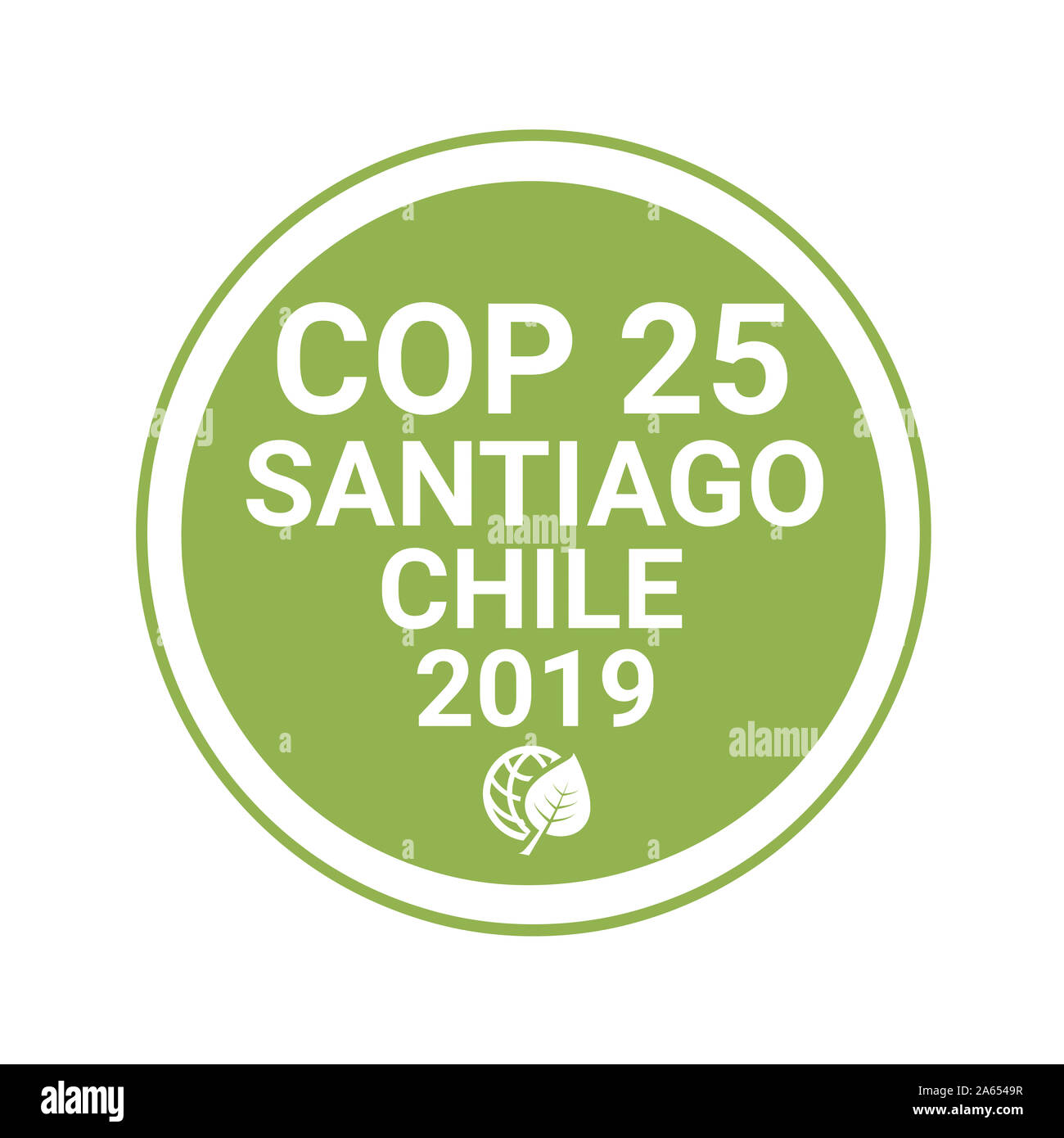 Symbol COP 25 in Santiago, Chili Stock Photo - Alamy