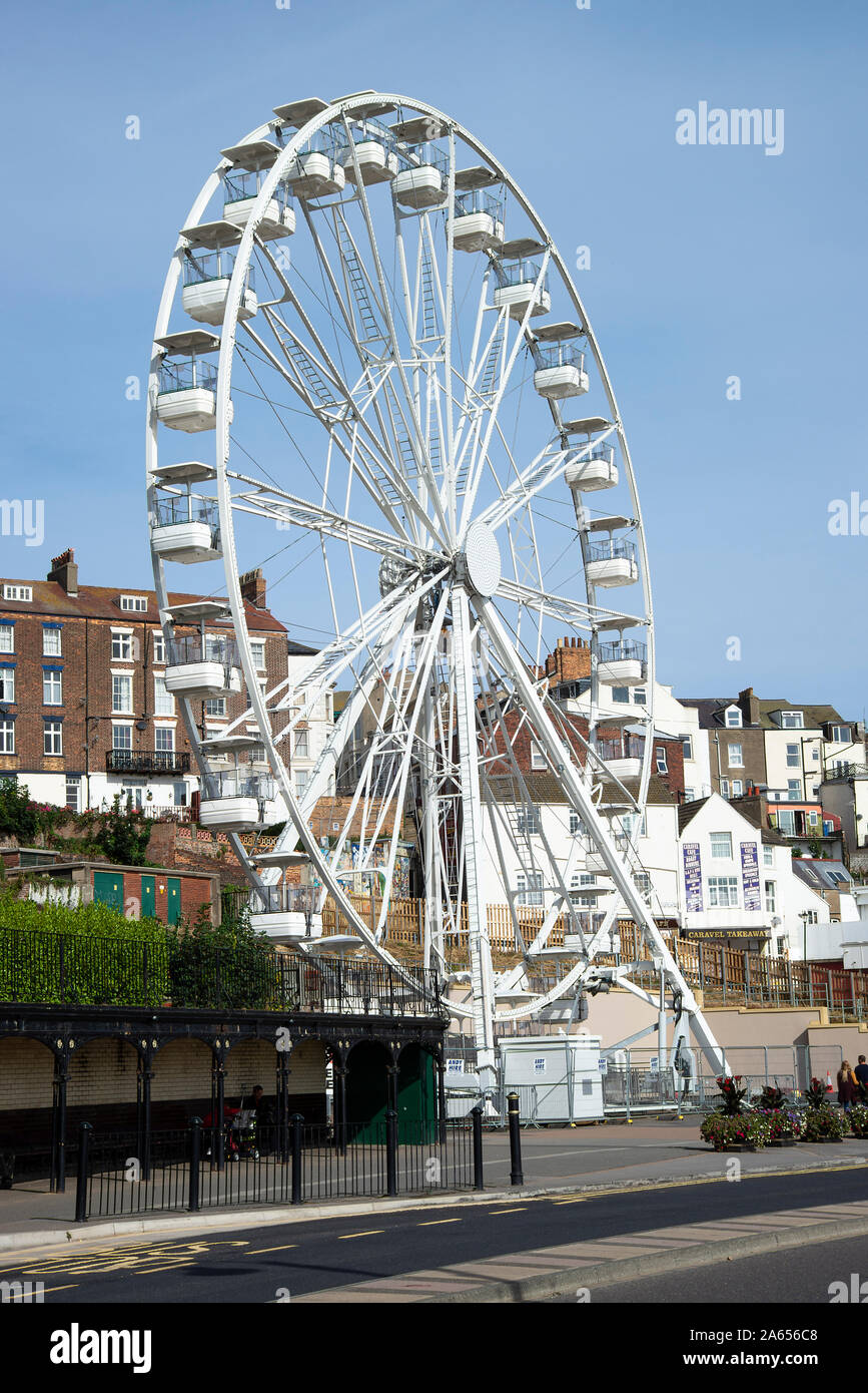 The Large Ferris Wheel Passenger Ride in Central Scarborough North Yorkshire England United Kingdom UK Stock Photo
