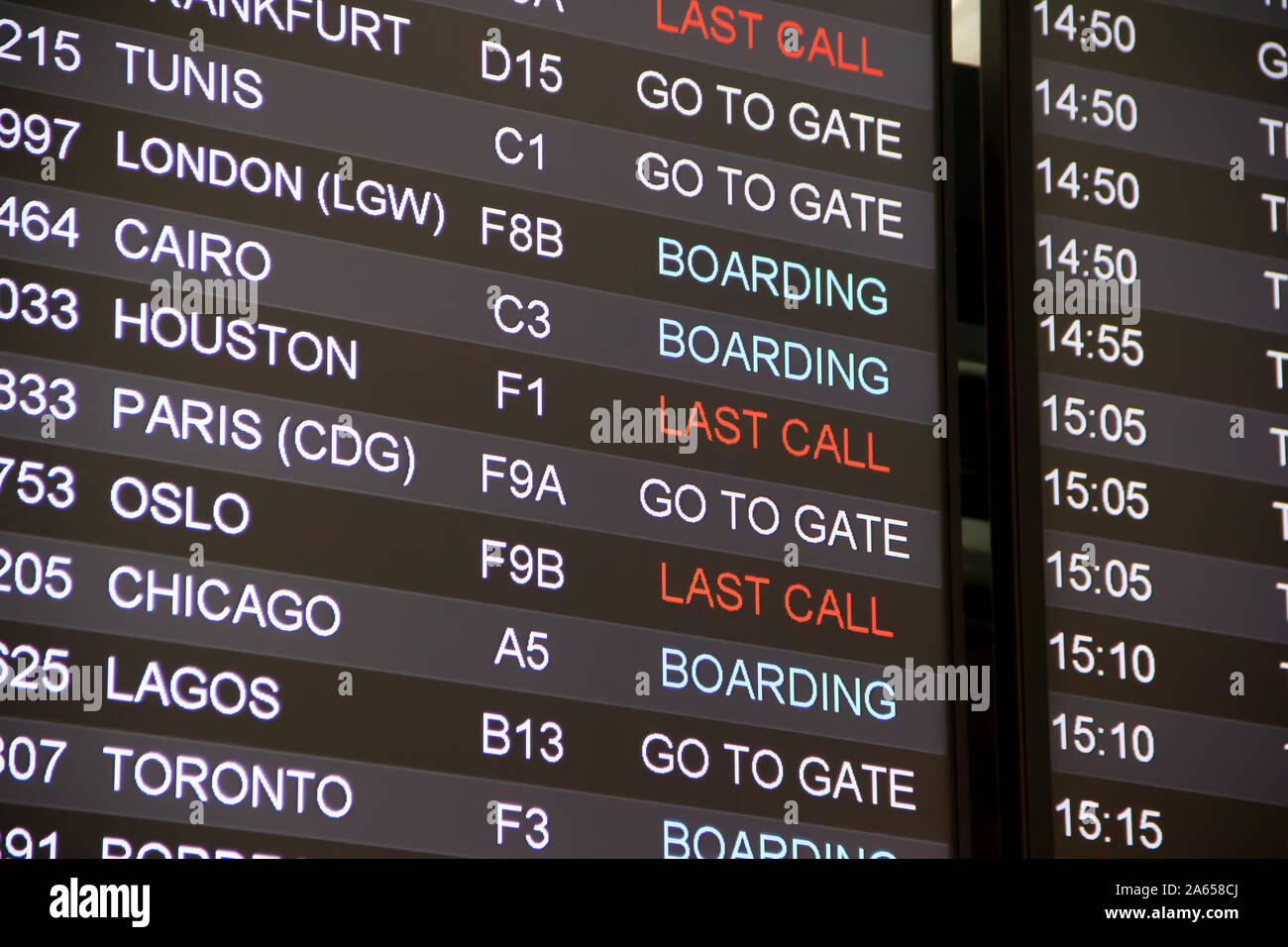 Airport flight schedule board at new Istanbul airport, Istanbul, Turkey  Stock Photo - Alamy