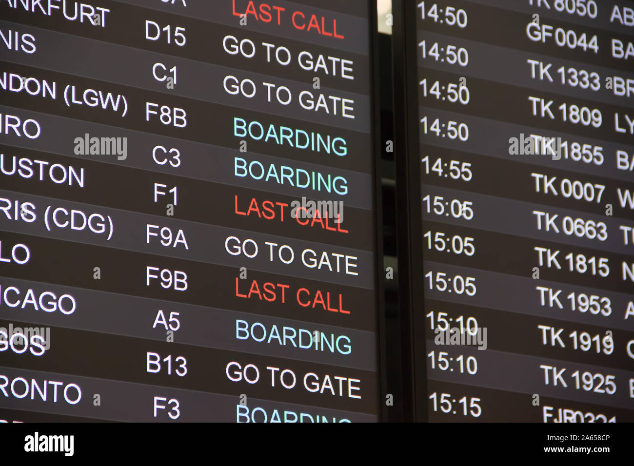 airport flight schedule board at new istanbul airport istanbul turkey stock photo alamy