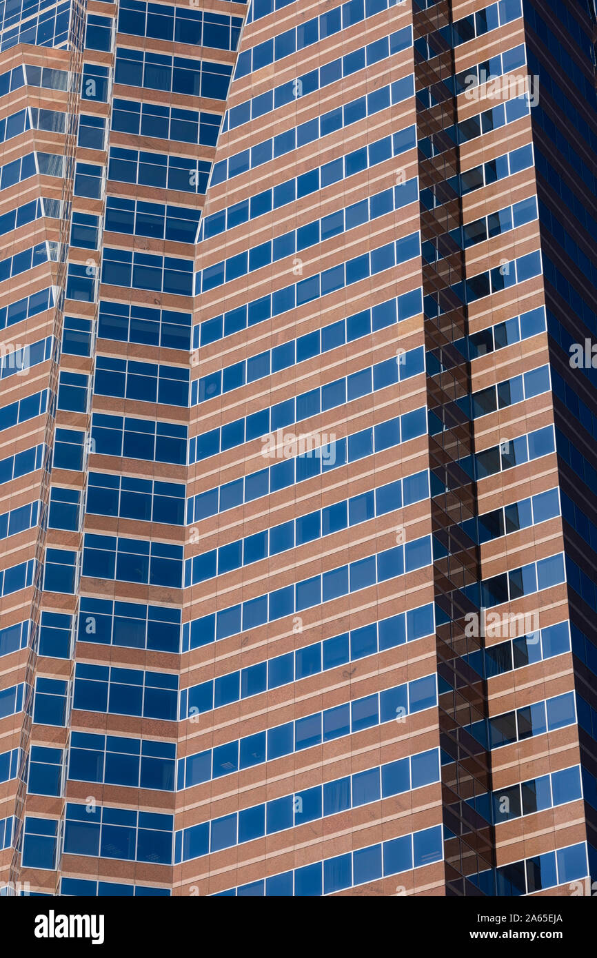 The Fox Plaza skyscraper on The Avenue of the Stars, Century City, Los Angeles, California, United States of America. October 2019 Stock Photo