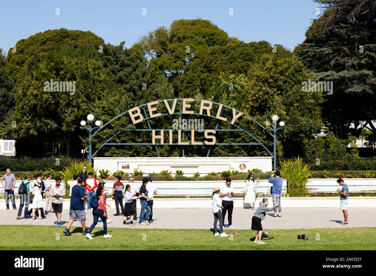 “Beverly Hills” sign in Beverly Park, Beverly Hills, Los Angeles, California, United States of