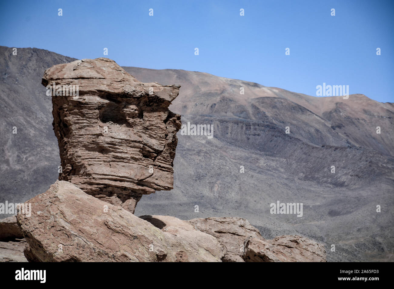 The Uyuni desert in Bolivia Stock Photo