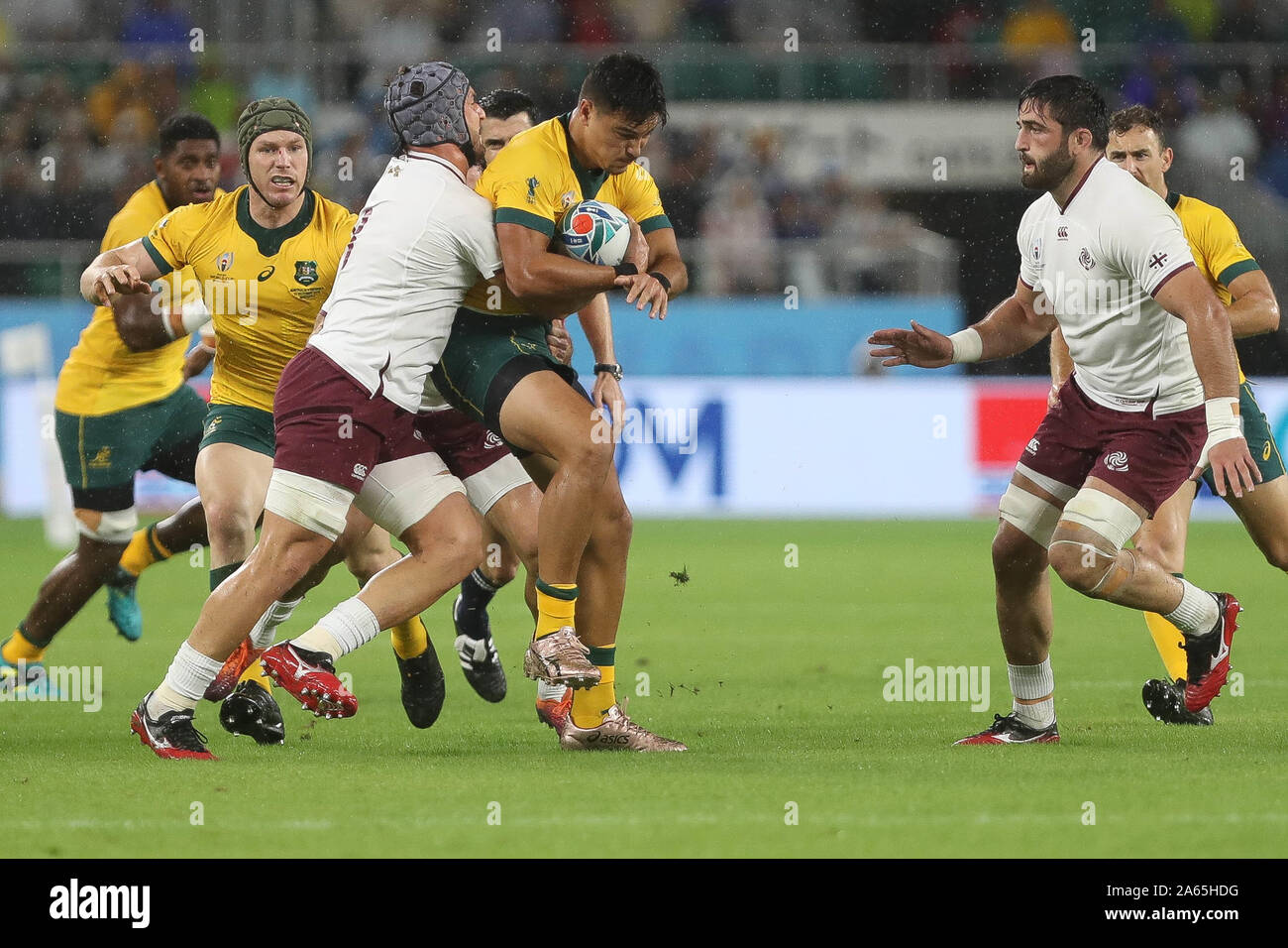 during the World Cup Japan 2019, Pool D rugby union match between Australia and on