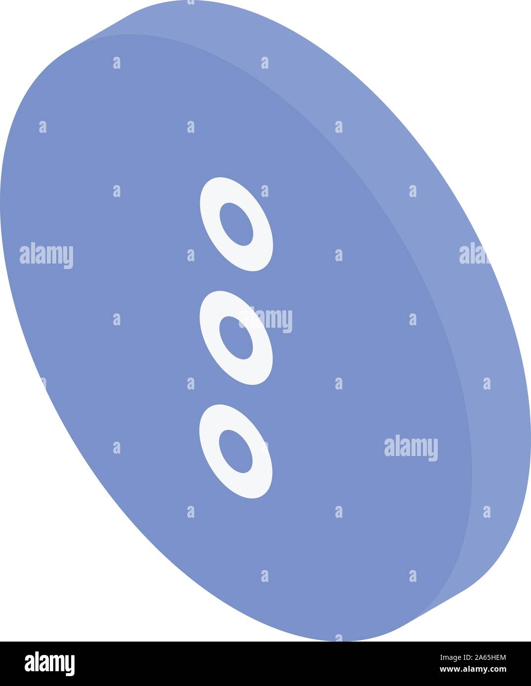 Three points circle icon, isometric style Stock Vector