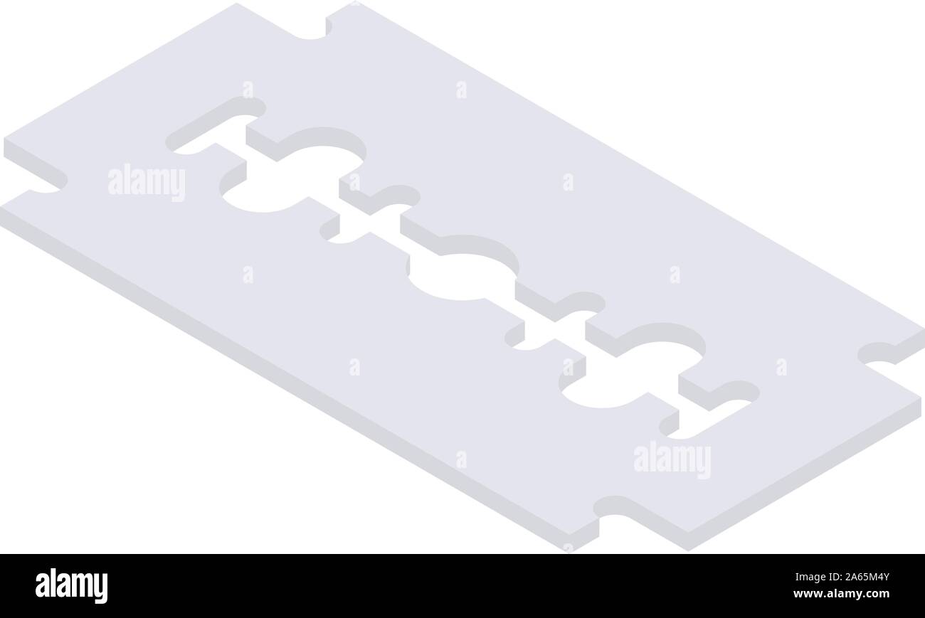 Shaving blade icon, isometric style Stock Vector