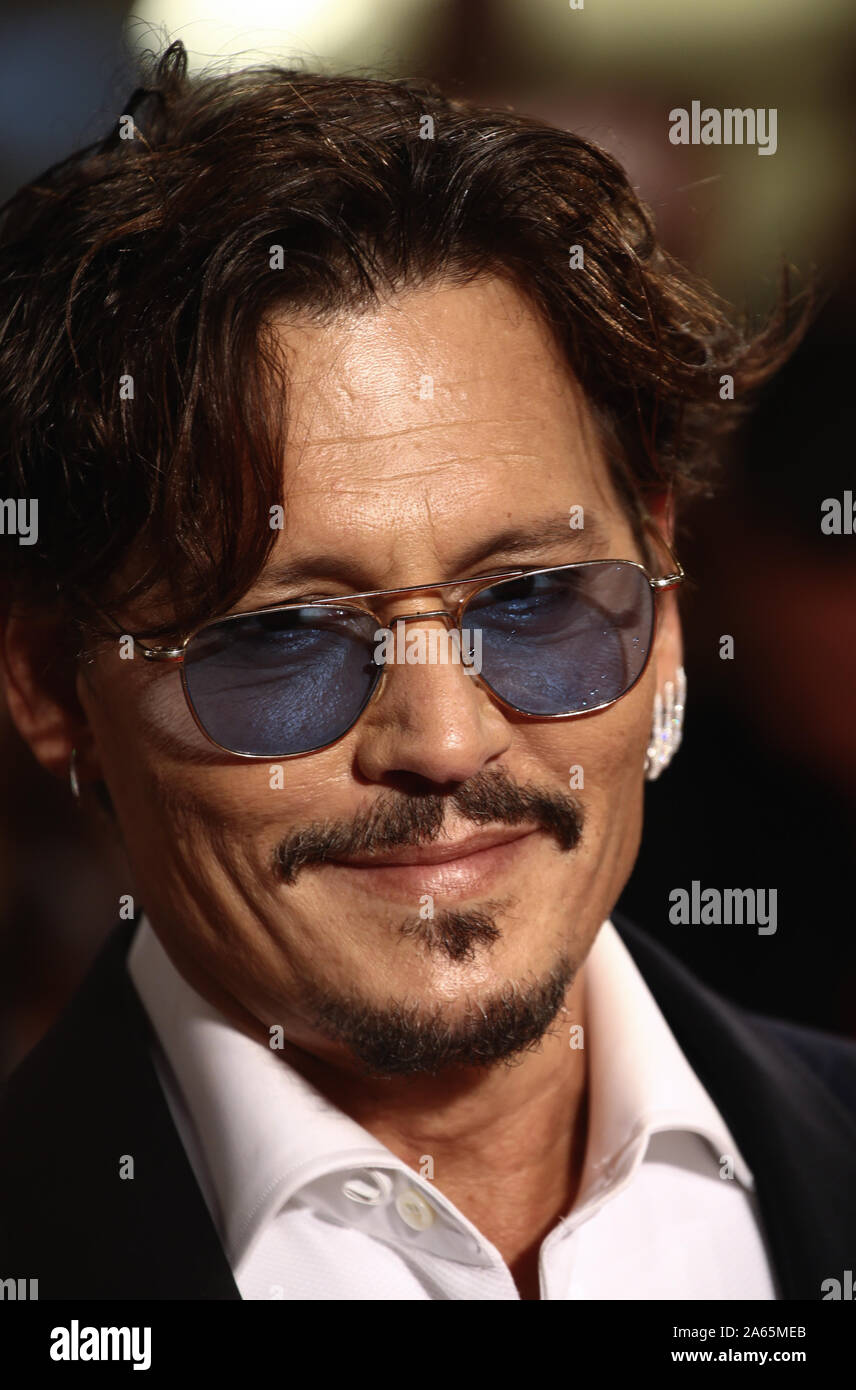 VENICE, ITALY - SEPTEMBER 06, 2019: Johnny Depp walks the red carpet ...