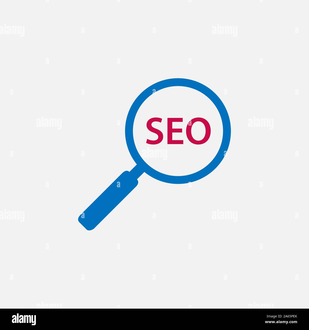Search, seo icon. Vector illustration, flat design Stock Vector
