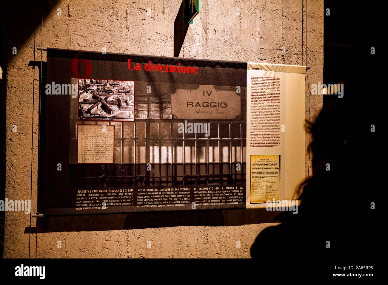 Italy Lonmbardy Milan: Holocaust Memorial. Platform 21 of the central station Stock Photo