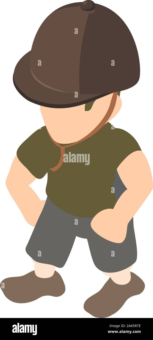 Jockey icon, isometric style Stock Vector