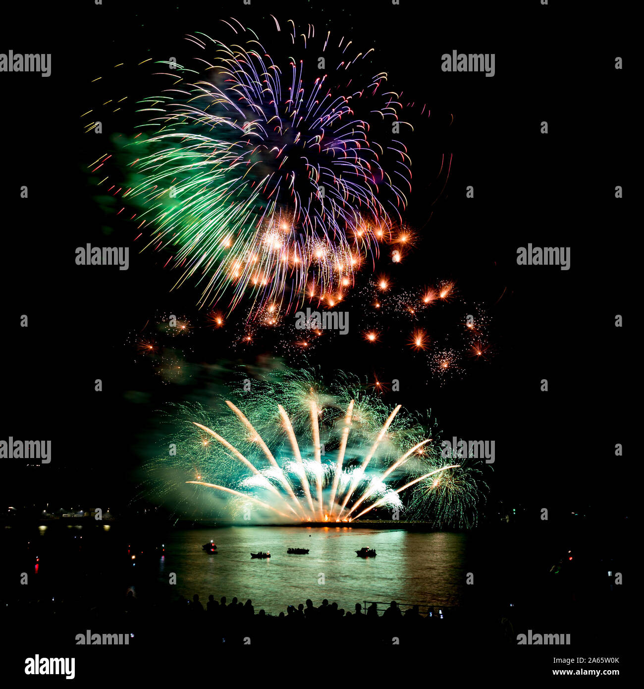 Plymouth, Devon fireworks. National Competition Stock Photo Alamy