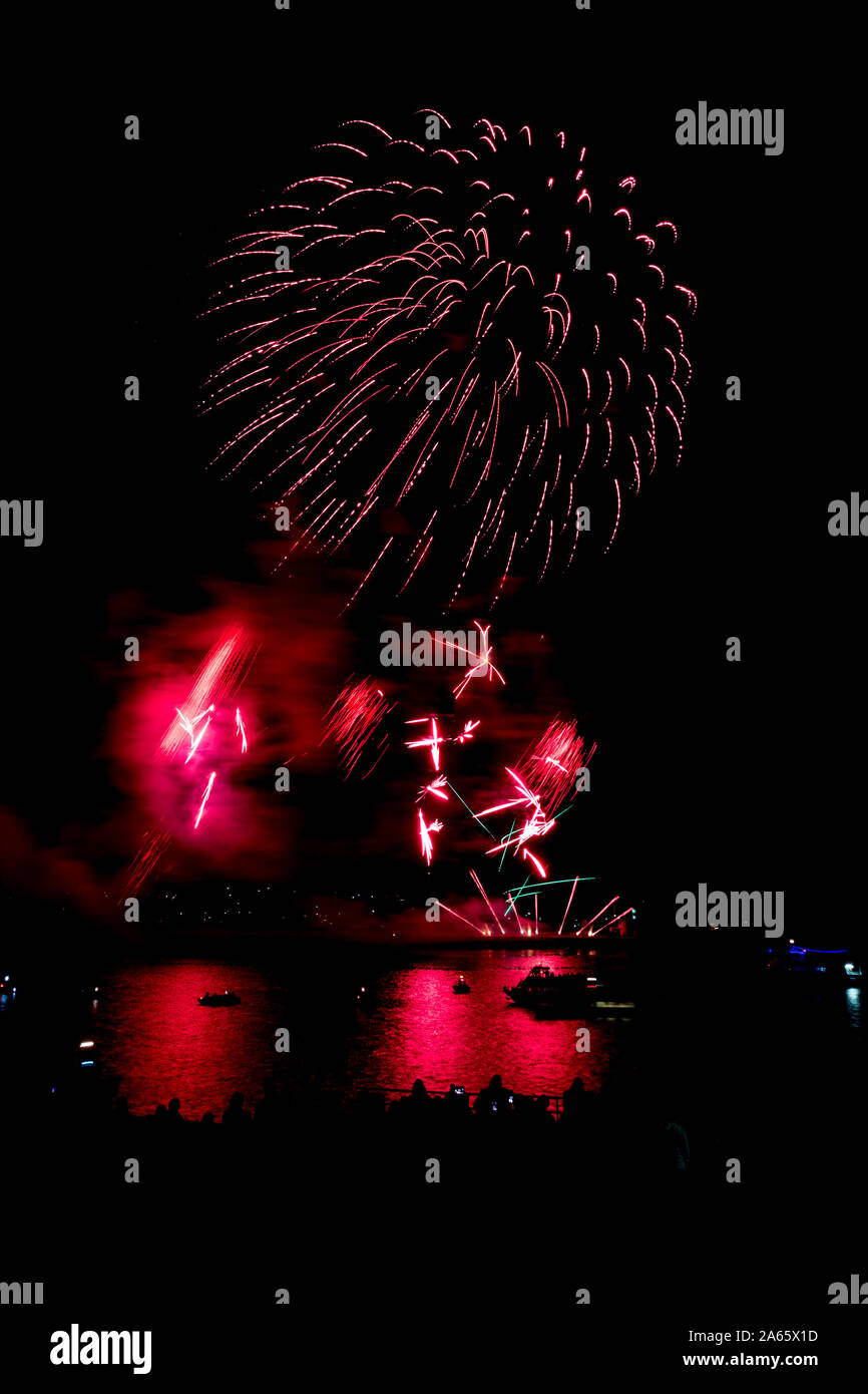 Plymouth, Devon fireworks. National Competition Stock Photo Alamy