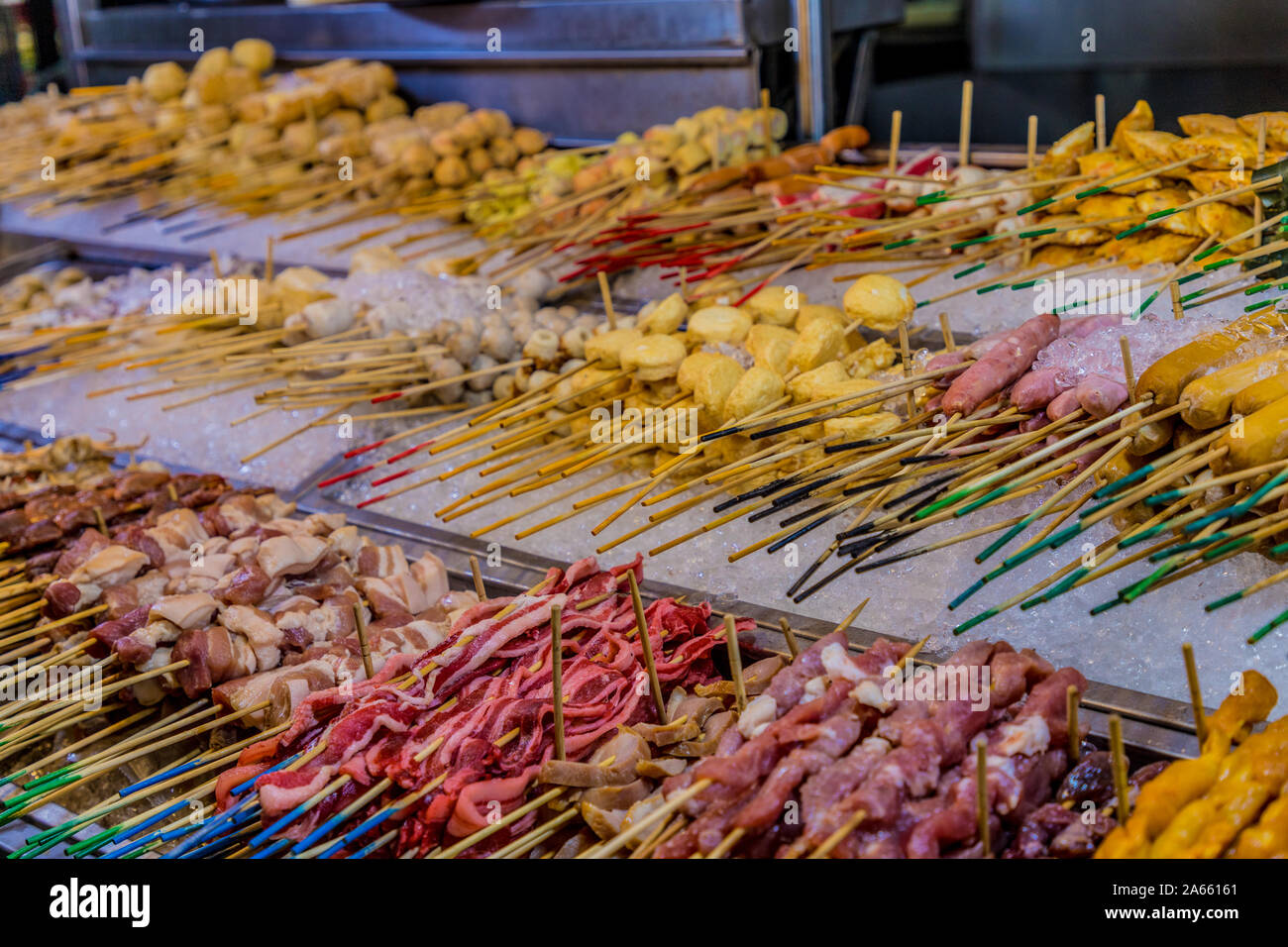 Luala Lumpur malaysia. March 16 2019. A view of a steam boat stall at the famous night food market Jalan Alor in Kuala Lumpur in Malaysia Stock Photo
