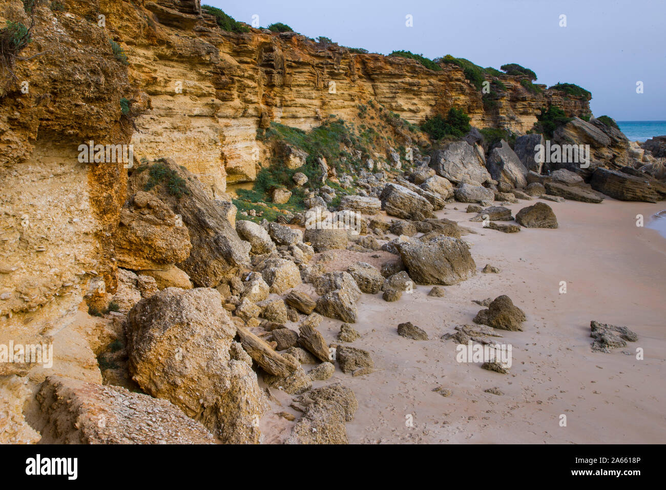 Landscape in Cabo Roche, Cadiz Stock Photo - Alamy