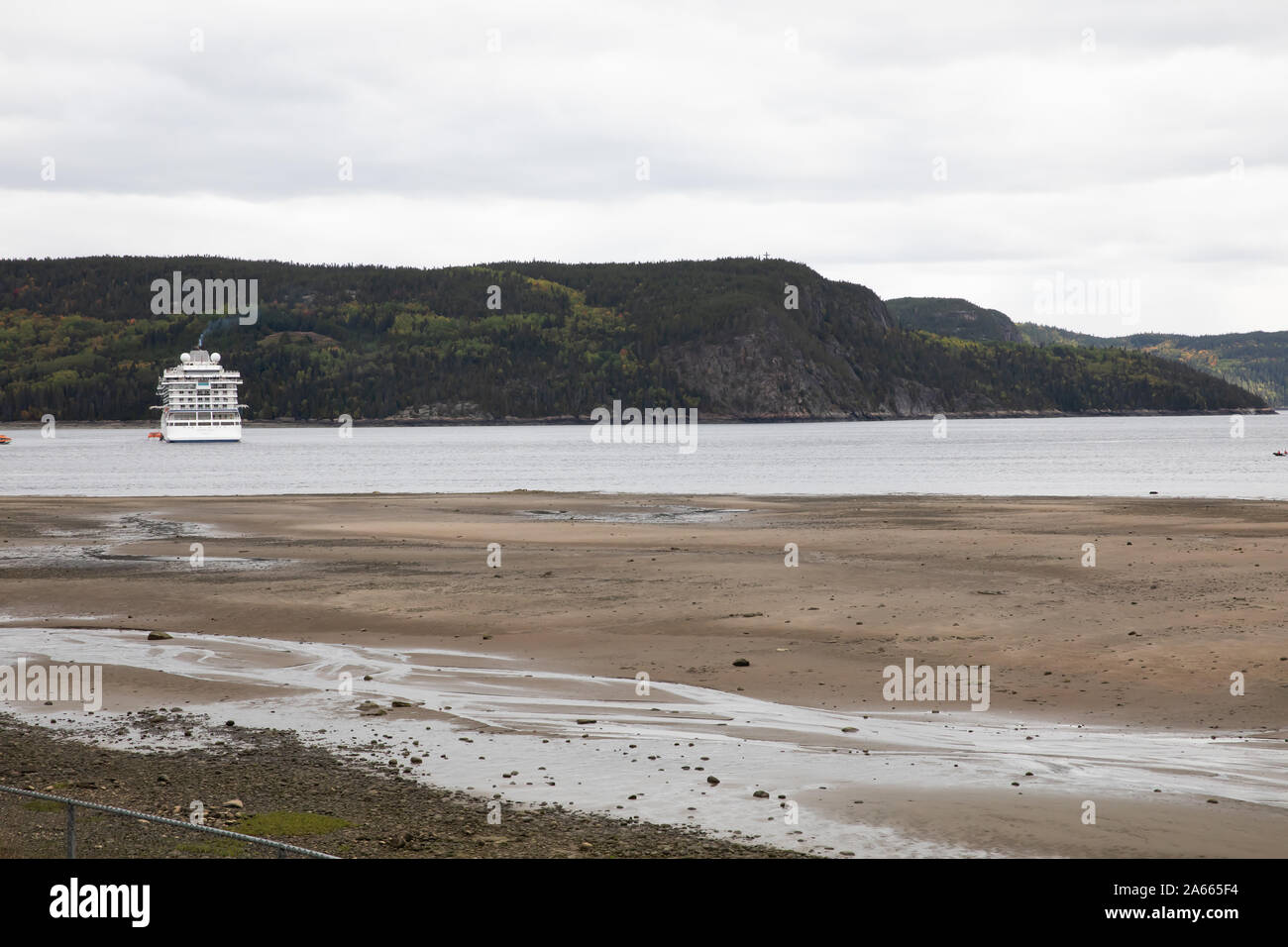 A view with the Tide out in Saguenay, Canada Stock Photo Alamy