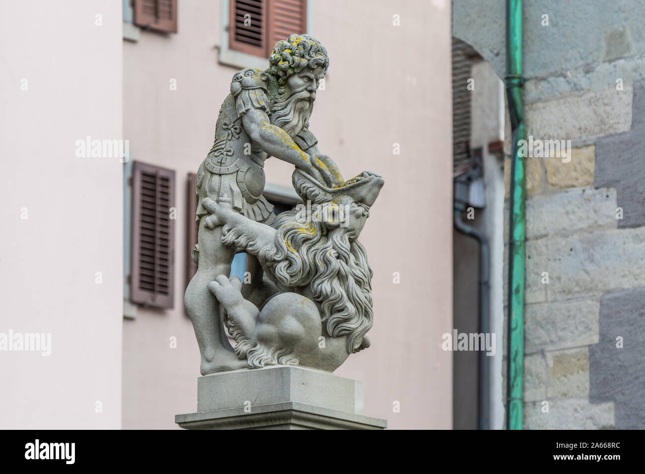 LONDON, UK - DECEMBER 20: Statue of Samson slaying a Philistine, by  Giambologna, at the Victoria and Albert museum's Medieval an Stock Photo -  Alamy