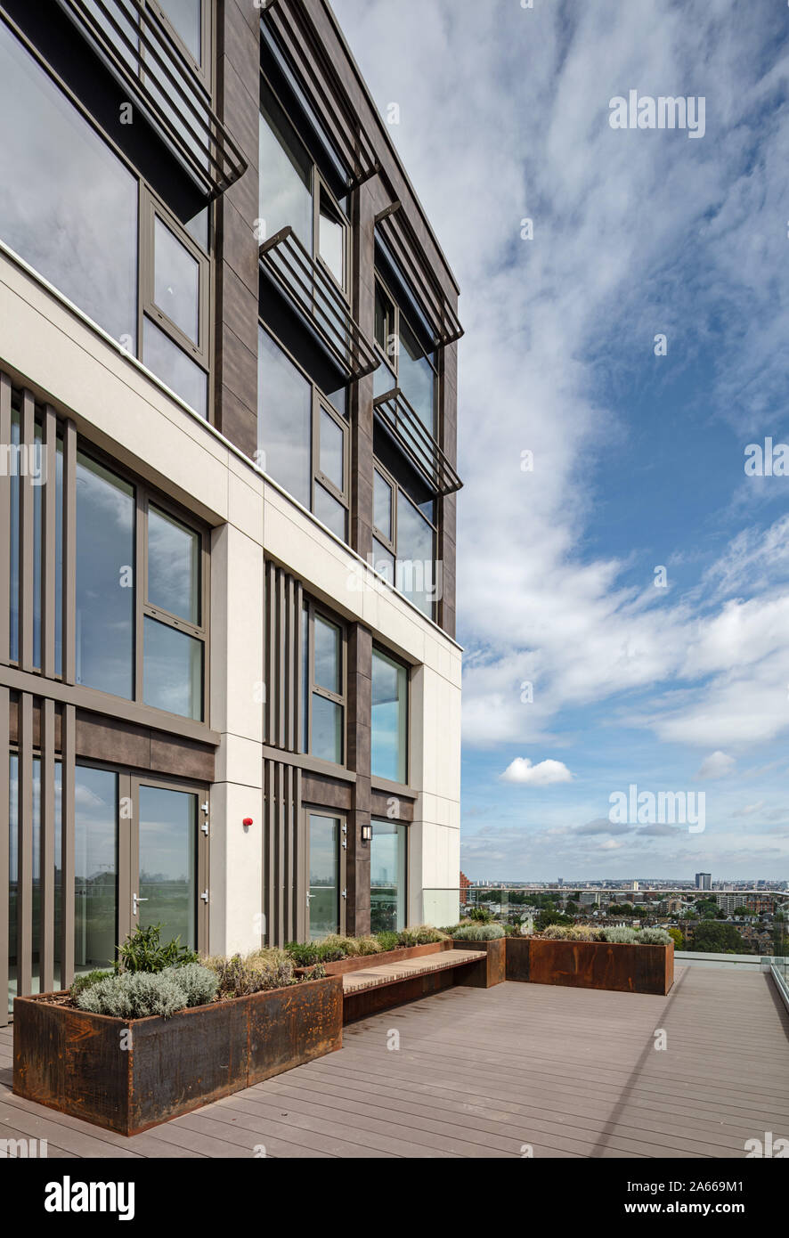 Carlton House luxury apartments, now called the Bowery Building, in Putney. Stock Photo