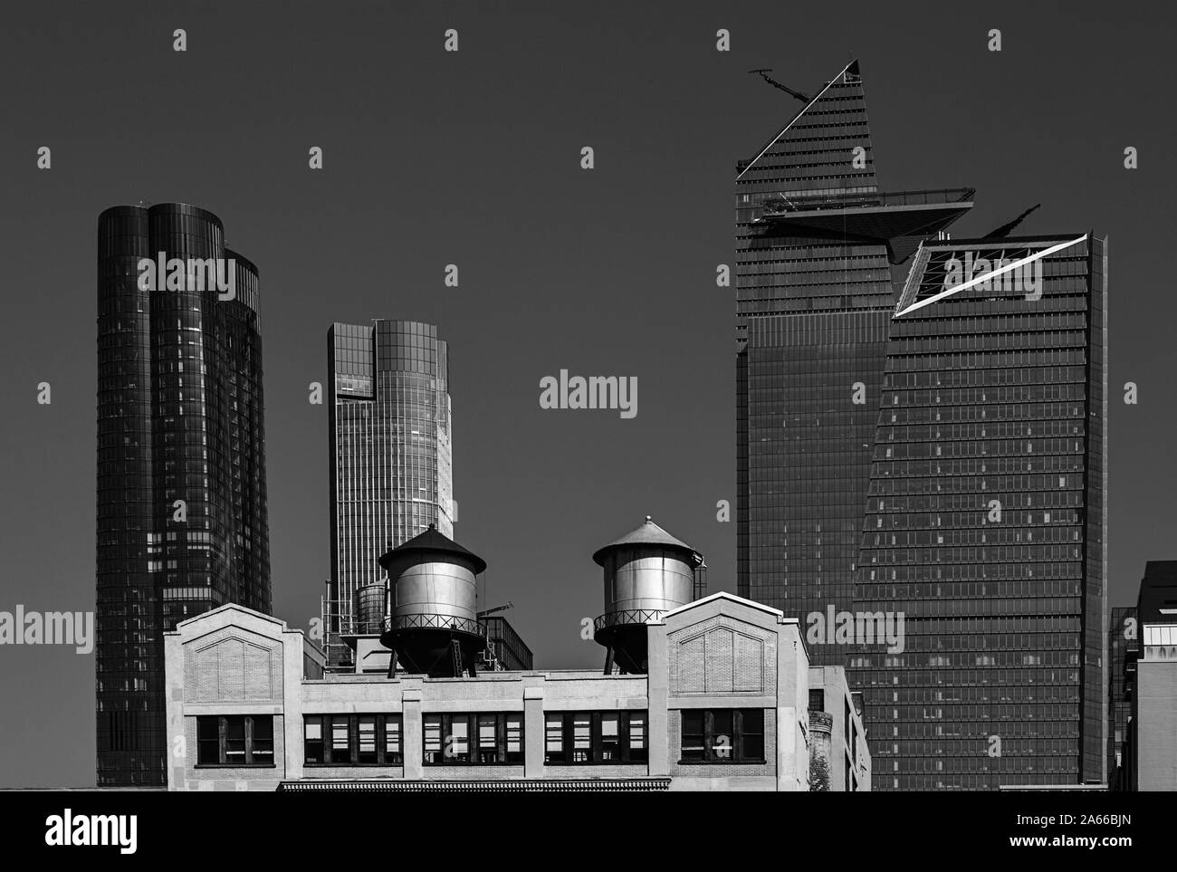 New York skyline viewed from the High Line Stock Photo