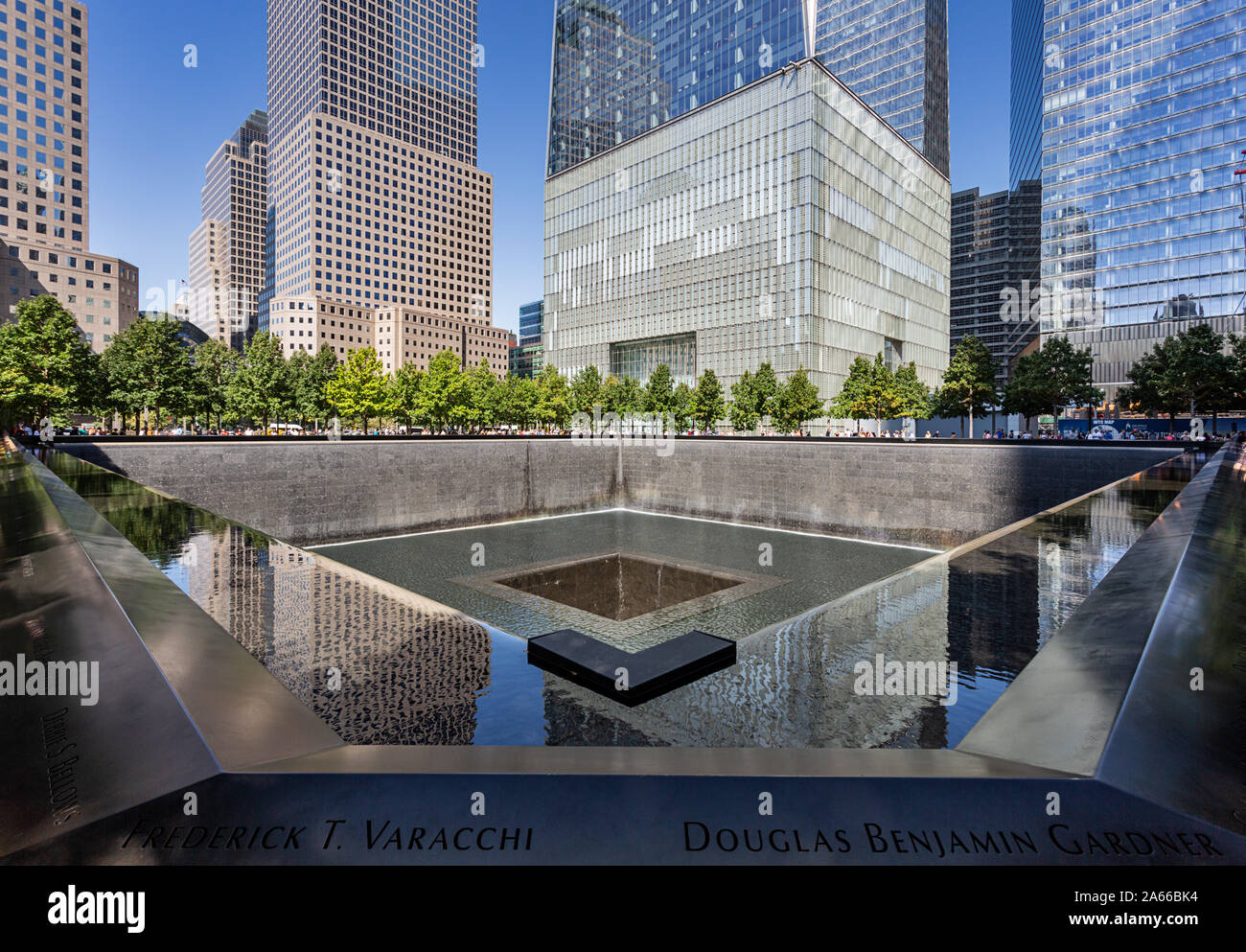 National September 11 Memorial in New York Stock Photo