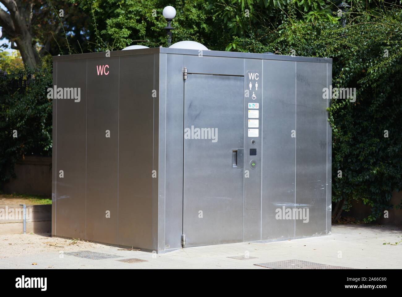 Public toilet Barcelona Stock Photo Alamy