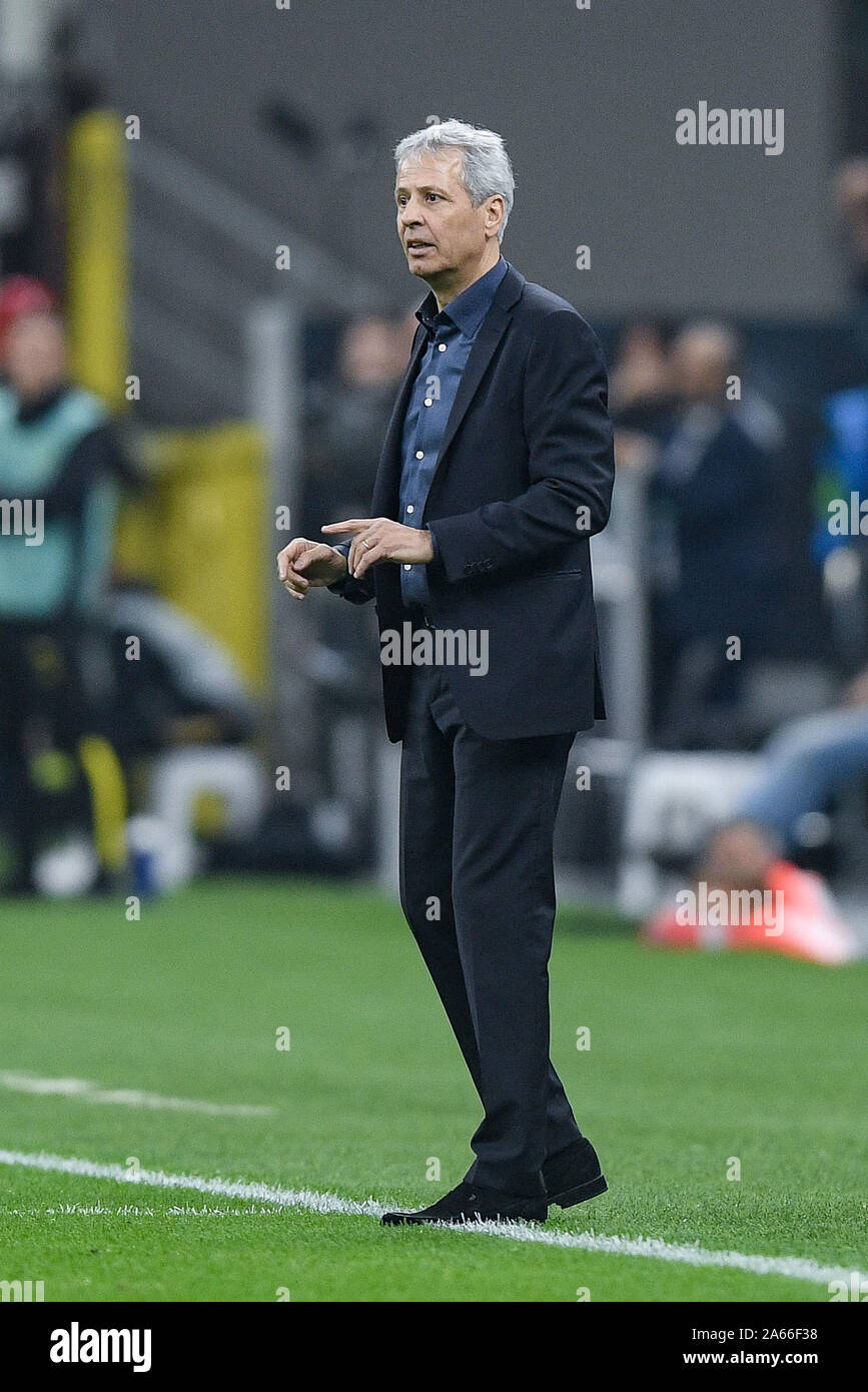 Milan Italy 23rd Oct 2019 Lucien Favre Manager Of Borussia Dortmund During The Uefa Champions League Group Stage Match Between Inter Milan And Borussia Dortmund At Stadio San Siro Milan Italy On