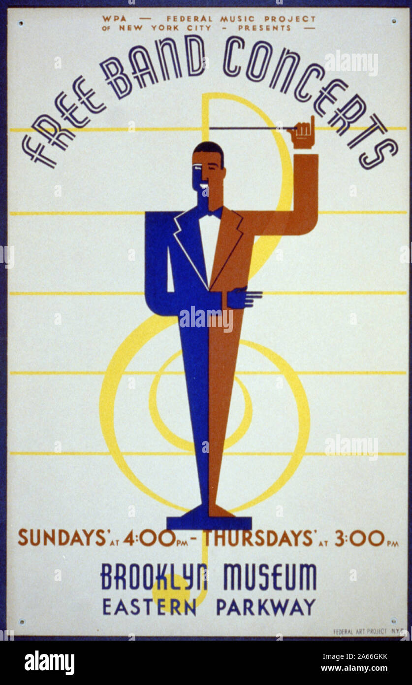 WPA Federal Music Project of New York City presents free band concerts ...