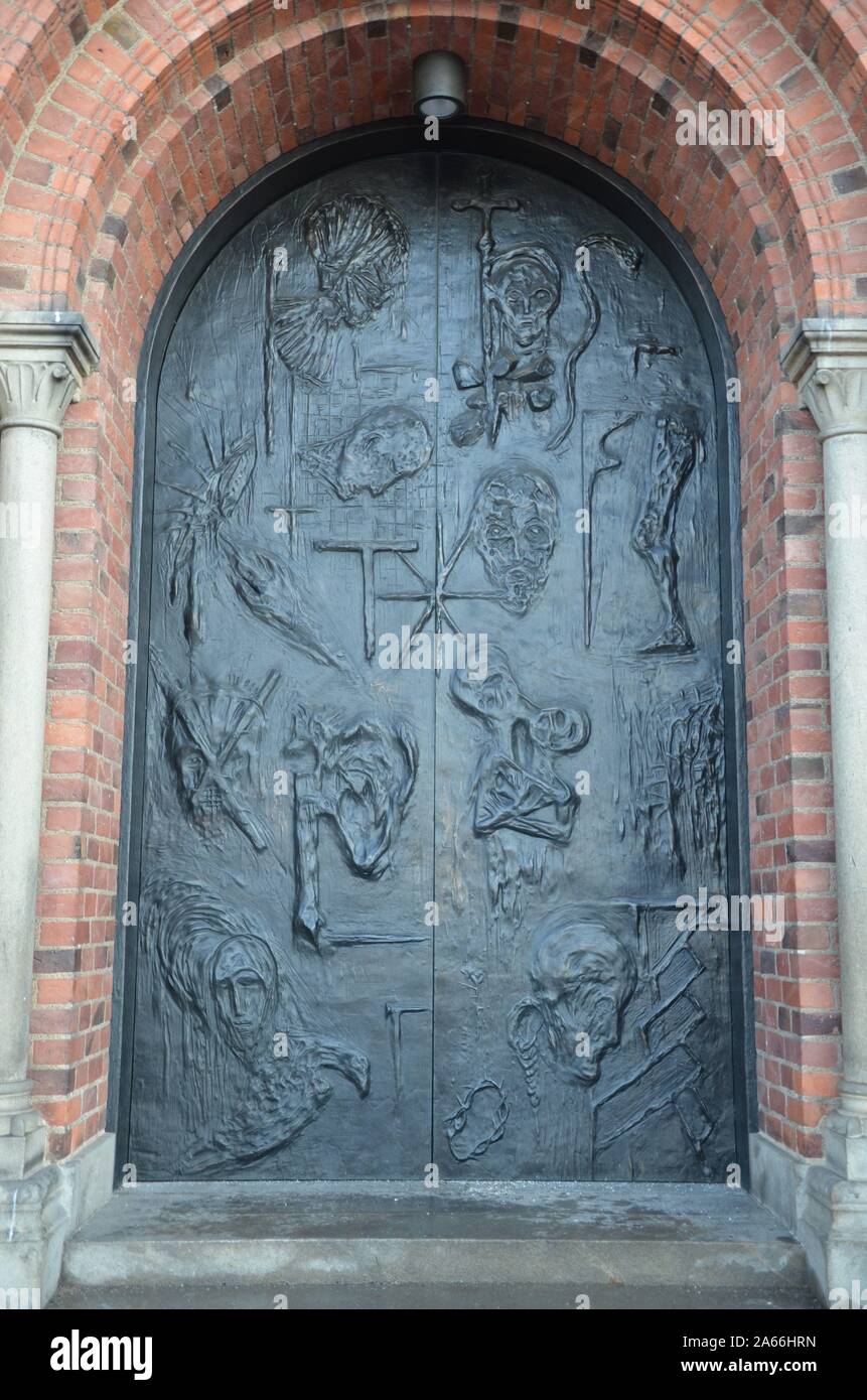 Metal Door, Roskilde Cathedral Stock Photo
