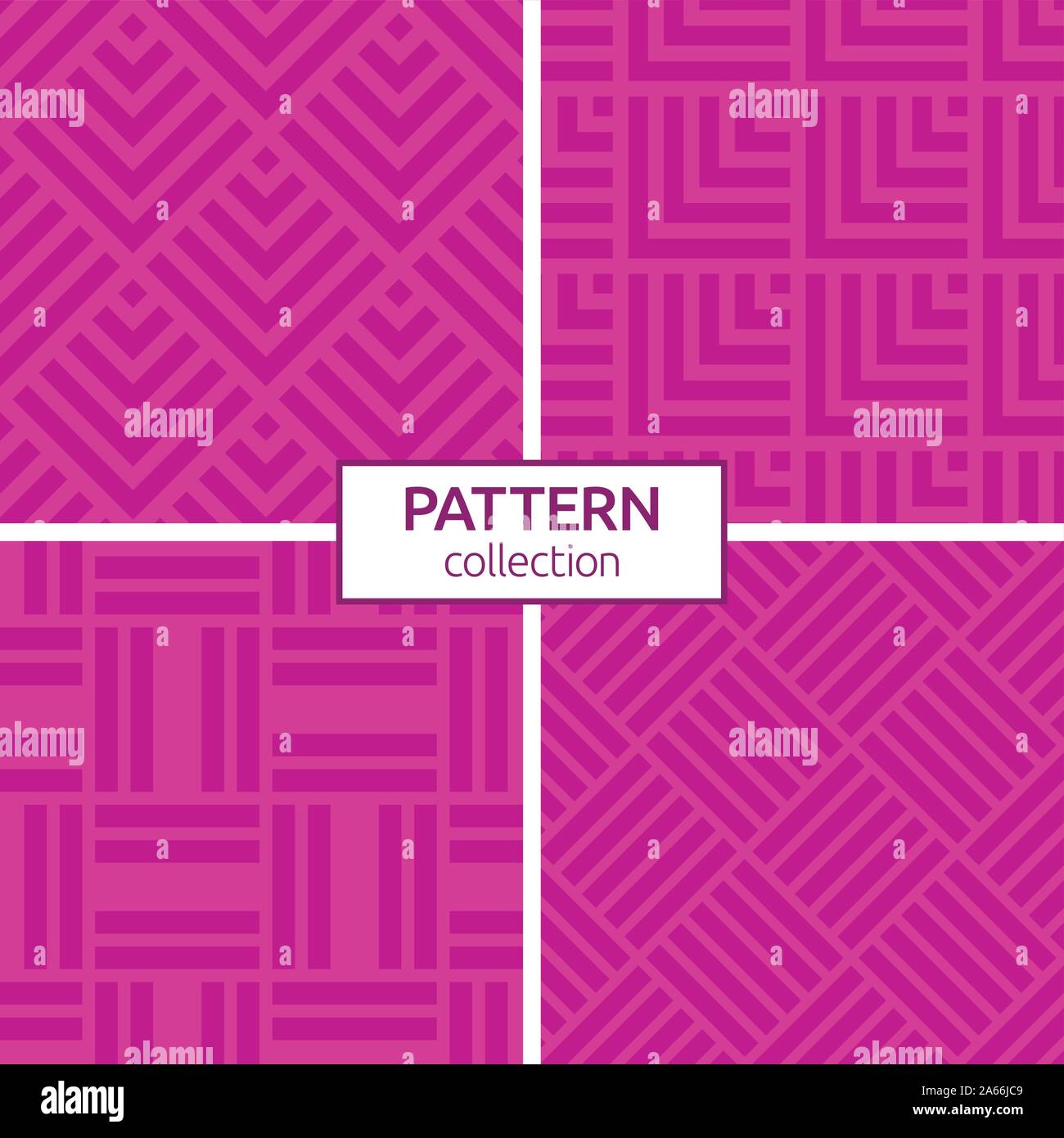 Set of four seamless patterns. Abstract geometric trendy vector pink ...