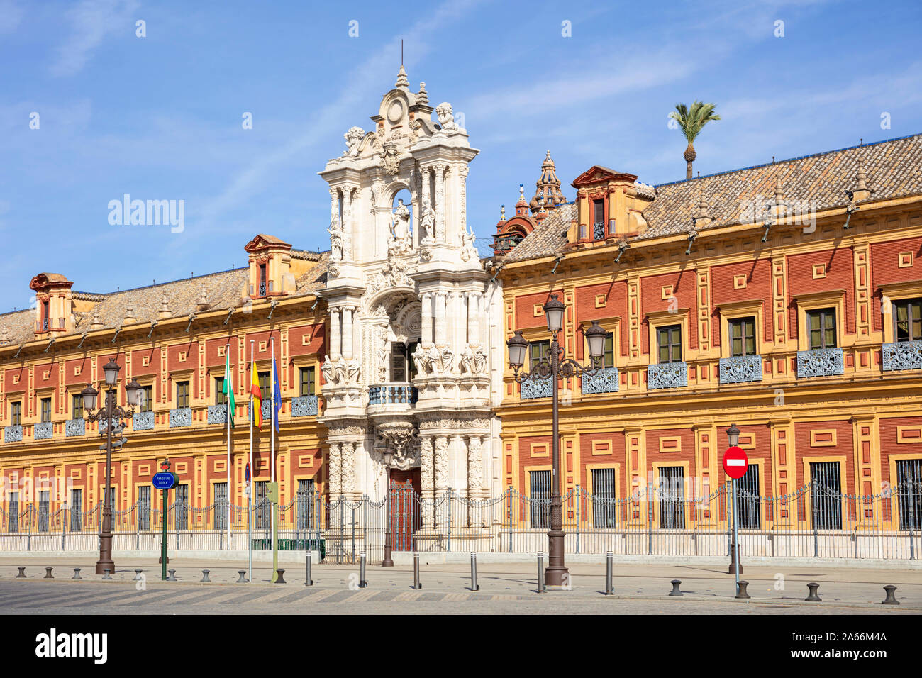 San Telmo Palace Seville baroque palace now a government building Palacio de San Telmo Sevilla Seville Spain seville Andalusia Spain EU Europe Stock Photo