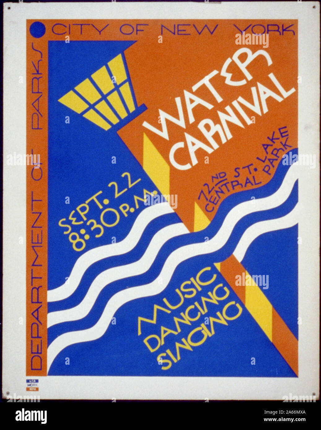 Water carnival Abstract Poster for City of New York Dept. of Parks
