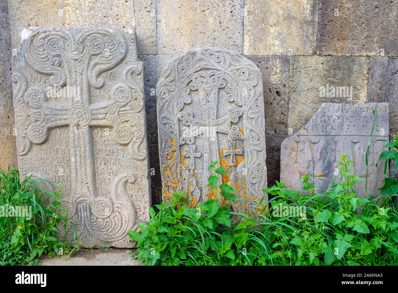 Khachars at Tatev Monastery complex, Tatev, Syunik Province, Armenia Stock Photo