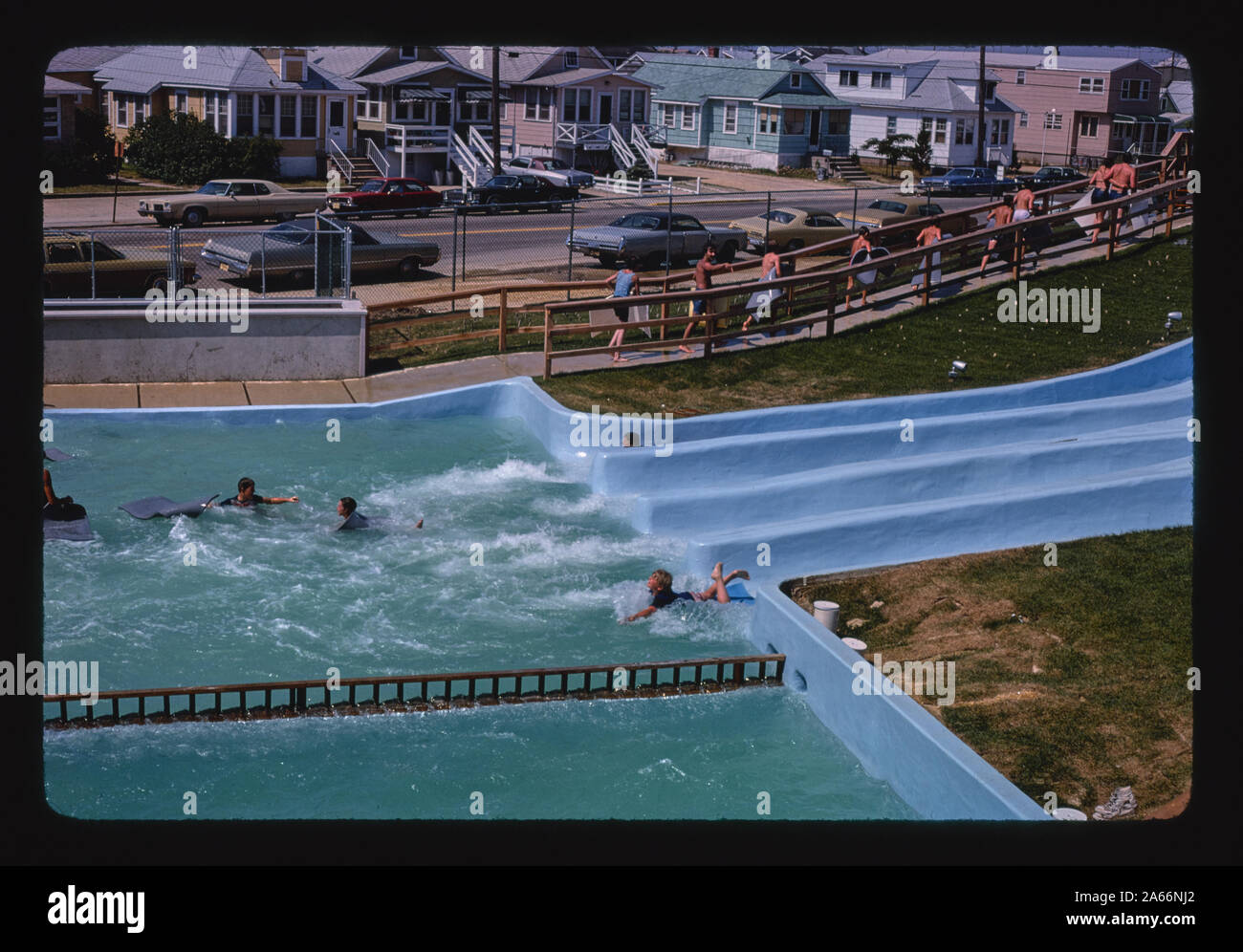 Water slide, Seaside Heights, New Jersey Stock Photo